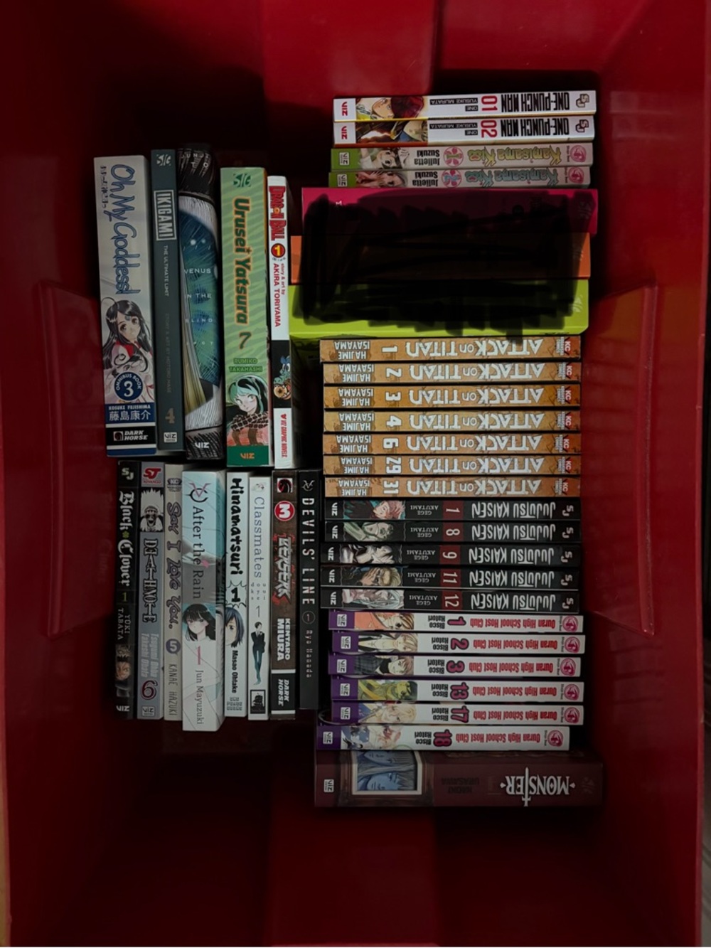 Manga Mixed Volumes - Pink, Orange, Green, Black, White, Purple